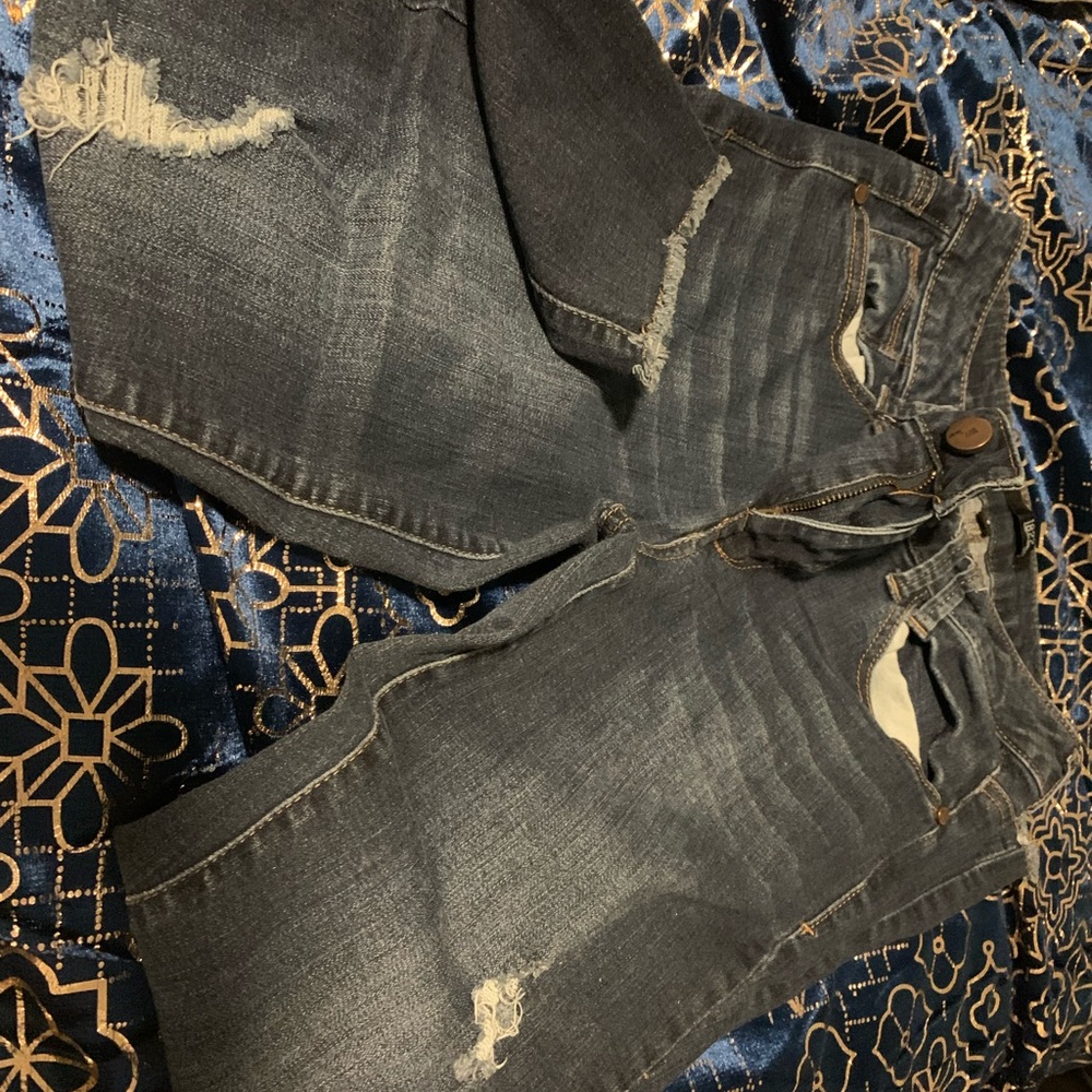 Distressed jeans